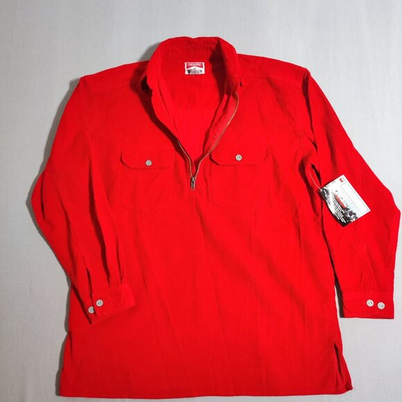Vintage NWT Marlboro Unlimited 1/4 zip up corduroy jacket men's sz S red colour - Picture 3 of 13